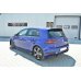 Накладки сплиттеры на пороги Вар2 на Volkswagen Golf VII R рестайл